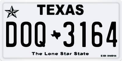 TX license plate DOQ3164