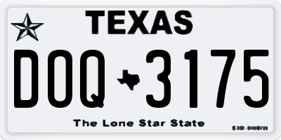 TX license plate DOQ3175
