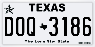 TX license plate DOQ3186