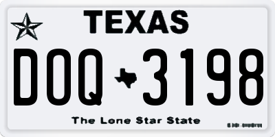 TX license plate DOQ3198