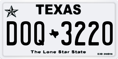 TX license plate DOQ3220