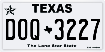 TX license plate DOQ3227