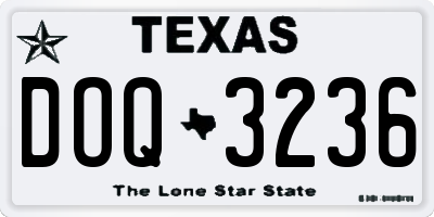 TX license plate DOQ3236