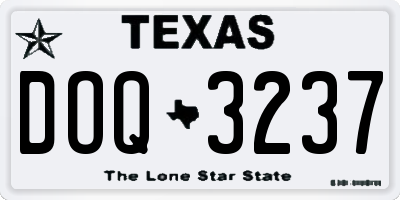 TX license plate DOQ3237