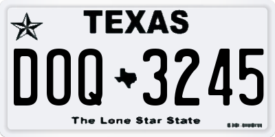 TX license plate DOQ3245