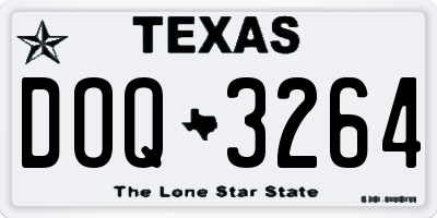 TX license plate DOQ3264