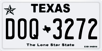 TX license plate DOQ3272