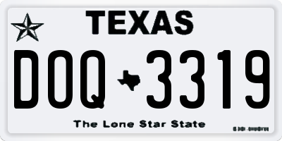 TX license plate DOQ3319