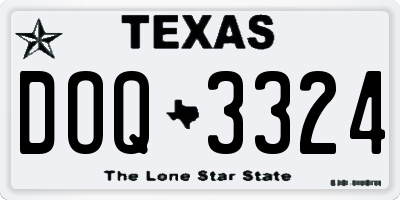 TX license plate DOQ3324