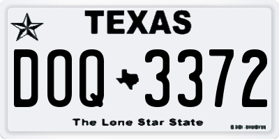 TX license plate DOQ3372