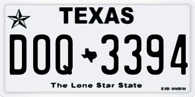 TX license plate DOQ3394