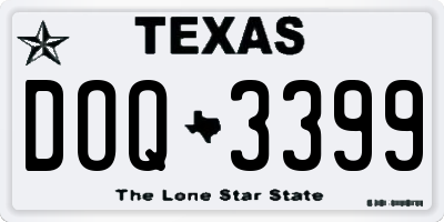 TX license plate DOQ3399