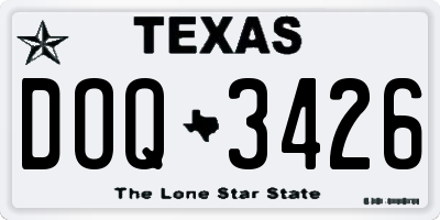 TX license plate DOQ3426