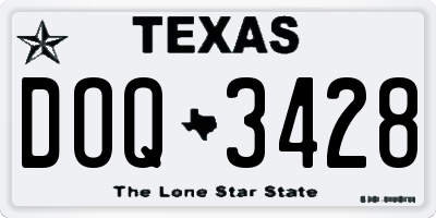 TX license plate DOQ3428