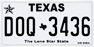 TX license plate DOQ3436