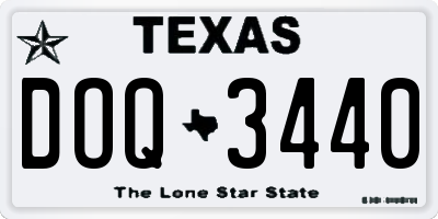 TX license plate DOQ3440