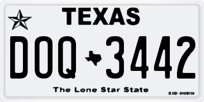TX license plate DOQ3442