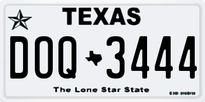 TX license plate DOQ3444