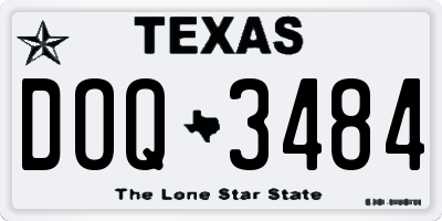 TX license plate DOQ3484
