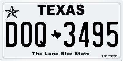 TX license plate DOQ3495