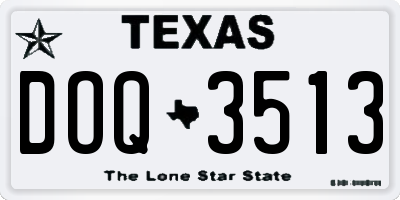 TX license plate DOQ3513