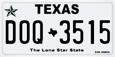 TX license plate DOQ3515