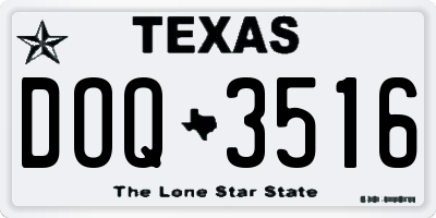 TX license plate DOQ3516