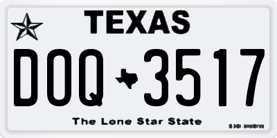 TX license plate DOQ3517
