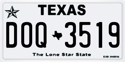 TX license plate DOQ3519