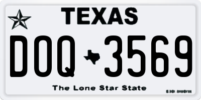 TX license plate DOQ3569