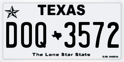 TX license plate DOQ3572