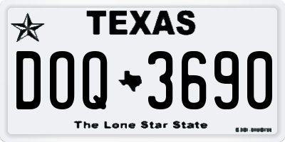 TX license plate DOQ3690