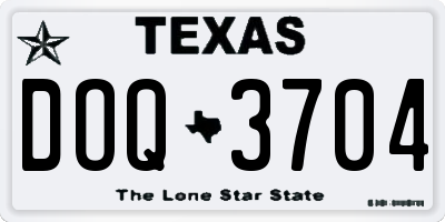 TX license plate DOQ3704