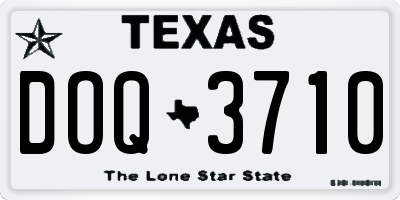 TX license plate DOQ3710