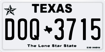 TX license plate DOQ3715
