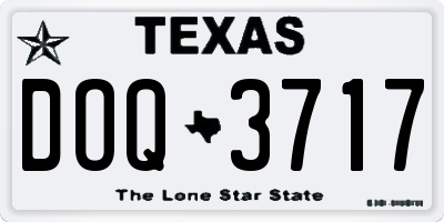 TX license plate DOQ3717