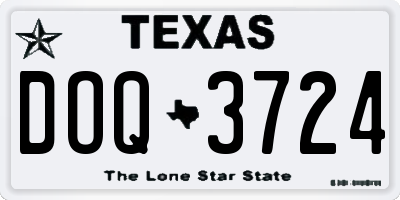 TX license plate DOQ3724