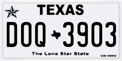 TX license plate DOQ3903