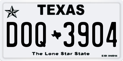 TX license plate DOQ3904