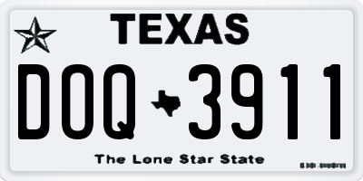 TX license plate DOQ3911