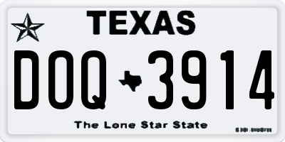 TX license plate DOQ3914