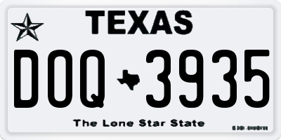 TX license plate DOQ3935