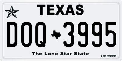 TX license plate DOQ3995