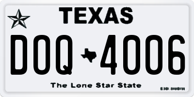 TX license plate DOQ4006