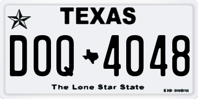 TX license plate DOQ4048
