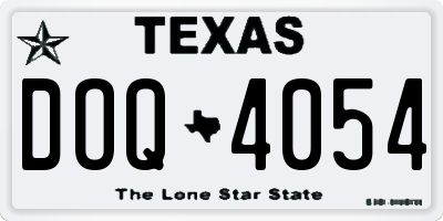 TX license plate DOQ4054