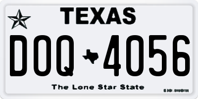 TX license plate DOQ4056