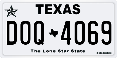 TX license plate DOQ4069