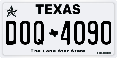TX license plate DOQ4090