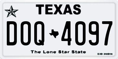 TX license plate DOQ4097